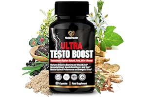NuetonHealth Ultra Testo Boost - Tribulus, Ashwagandha, Ginseng, Shilajit, Ginkgo, Rhodiola Rosea - Premium Testosterone Supplements for Men - 11 Potent Natural Ingredients - 60 Booster Capsules