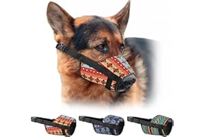 MUROM Pattern Dog Muzzle for Small Medium Large Dogs Puppy Print Adjustable Breathable Pet Muzzles Anti Barking Biting Mouth Cover (Southwest, M/L)