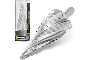 PINAVA® HSS wiertło stopniowe 4XSPIRAL [szybsze, bardziej precyzyjne, bardziej trwałe] – wiertło stożkowe z trzonkiem trójkątnym 10 mm do metalu, drewna, tworzywa sztucznego – wiertło do otworów Ø