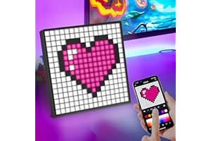 DIYOYOTM Pixel Art LED Display Smart Alarm Clock 32x32 Programmable Digital Photo Frame Mood Lights with Bluetooth App Control Gaming Accessories for Desk Wall Bedroom Decor