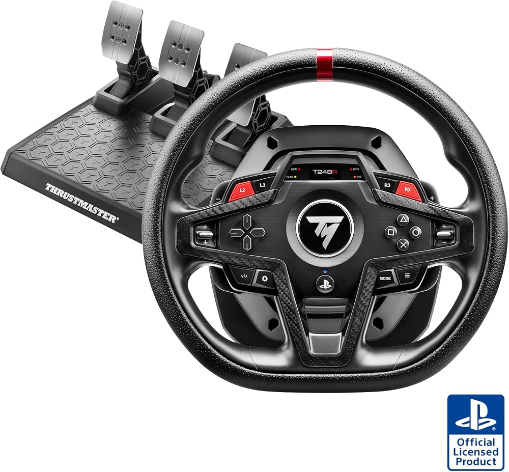 Thrustmaster T248R, 3,1 N⋅m Force Feedback Yarış Direksiyonu ve Pedal Seti, PS5, PS4 ve PC için