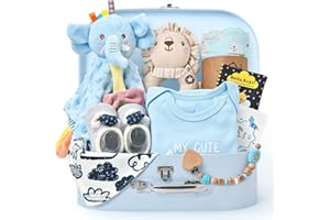 Tacobear Regalo per Bebè, Regalo Neonato 10 in 1 per la Nascita, Completo per Neonato con Coperta di Mussola Body per Neonato Bavaglino Coperta di Sicurezza Baby Shower Regalo per Rivelare il Genere