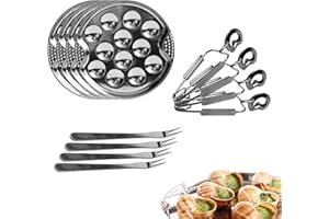 COOK CONCEPT Saveur & Dégustation Ku6097 Ustensile À Escargots X12, Acier Inoxydable, Argent