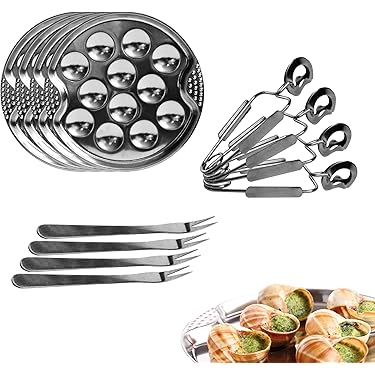 DOITOOL Teglia Escargot Takoyaki 12 Fori: Padella Antiaderente In Acciaio Inox Per Polpette E Lumache - 5
