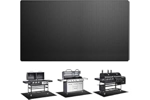 MDDK DY Tapis de Protection Barbecue Ignifugé 90×120 cm – Tapis de Sol en Fibre de Verre avec Revêtement en Silicone, Résistant à la Chaleur, Étanche et Anti-Huile pour Barbecue, Brasero et Plancha