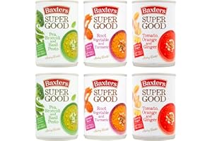 HOUSE OF HAYES Soup Bundle - Contains Baxters Super Good Soup, Pea, Broccoli and Basil Pesto, Root Vegetable and Turmeric and Tomato, Orange and Ginger 2 of each flavor.