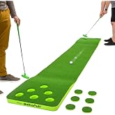 GoSports BattlePutt Golf Sopası Oyunu, 2'si 2 arada Pong Tarzı Oyun, 28 cm Putting Green, 2 Golf Topu