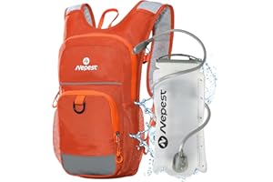 Nepest Kids Hydration Backpack, Mini Water Backpack with 1.5L Water Bladder for Hiking Cycling Running