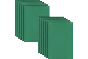 HXJDAM 12 stycken styv filt 2 mm tjock hantverksfilt 20 x 30 cm gräsgrön