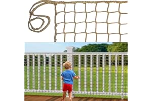 BERADNET Filet de Protection Enfant Filet Chat Balcon Filet de SéCurité en Polyester pour Escaliers Garde Corps Filet Corde Filet Anti Chute sans NœUds Universel Filet Protection Marron(1.5X2m)
