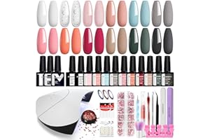 ‎PHOENIXY Phoenixy Gel Nagellack Set mit 36W UV Nagellampe 12 Stk. Gel Farblack Set Nagellack Starterset Gelnägel Starterset UV Nagellack Set Geschenk für Frauen