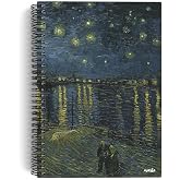 Vincent Van Gogh/Starry Night Over the Rhone,1888 | Spiralli Defter 04 | A5 | &Ccedil;izgisiz | 100 Sayfa