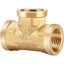 Raccordo A T In Ottone 1/2 X 1/2 X 1/2 NPS Maschio &ndash; 3 Pezzi &ndash; Sashow