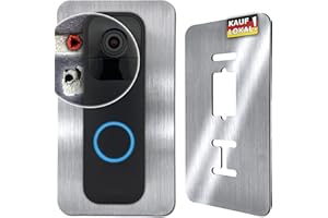 Baron Design | Edelstahl Blende | Zubehör für Blink Videotürklingel 1. & 2. (2025) Generation | Halterung Video Doorbell, Schild, Befestigung, Wandplatte für Alexa Funk Klingel