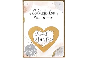 ‎JOLI COON Joli Coon Rubbelkarte Du wirst Tante mit Kuvert - Schwangerschaft verkünden Tante mit Rubbelkarten