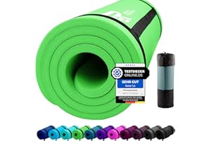 REFIT FITNESS Sportmatte Comfort-Max 190 x 60 x 1.5 cm [PainProtect & SmartCell NBR] Yogamatte rutschfest + Tragegurt - Gymnastikmatte - Matte für Sport Yoga Gymnastik Pilates - Jetzt Farbe wählen