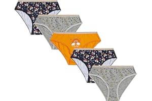 SOCKSVILLE Girls Briefs 5 Pack | Rainbow, Unicorn, Mermaid, 100% Cotton Girls Knickers | Soft Comfortable, Breathable, Lightweight | Everyday, School, Home | Toddler Panties, Underwear | 2-13 Years