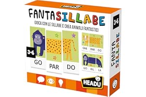 Headu Fantasillabe Gioca Con Le Sillabe E Crea Animali Fantastici It51548 Gioco Educativo Per Bambini 3-6 Anni Made In Italy