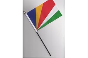 1000 FLAGS Seychelles Hand Flag 25cm