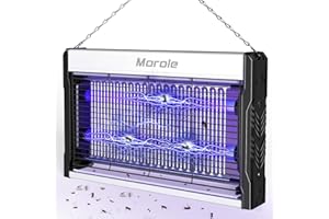 Morole Fly Zapper, Electric Bug Zapper USB-C Plug, Powerful Fly Killer Attracting Mosquito with UV Light, Mosquito Killer Insect Trap for Indoor Outdoor, Bug Catcher with Washable Tray, Hangable Chain