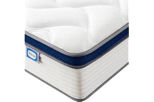 SEZMOONSI King Mattress,10.6 Inch Tick Medium Firm Memory Foam Pocket Sprung Bed Mattress, Orthopaedic 7 Zone Comfort & Support Mattress with Skin-friendly 3D Farbic for all Sleepers