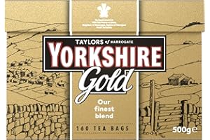 YORKSHIRE TEA Yorkshire Gold - Premiumowa Mieszanka, Tradycyjna Brytyjska Herbata - Odpowiedzialnie Pozyskiwana - 160 Torebek (Opakowanie 6 sztuk)