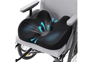 Benazcap Cojín de Asiento para aliviar el Dolor de coxis/hemorroides - Espuma viscoelástica en Forma de Cadera