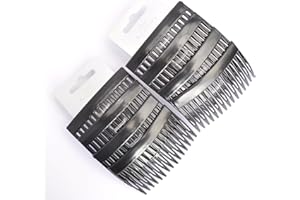 CHELSEA JONES 8 x Matt Black 7cm Hair Combs/ Side Combs/ Hair Grips