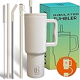 Ubrighty Tumbler With Straw And Lid | Single Ps Sipper Bottle | 1200ML Stainless Steel Water Tumbler Insulated Hot And Cold W