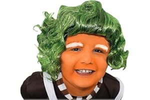 I LOVE FANCY DRESS ILOVEFANCYDRESS - Peluca de trabajo de fábrica de chocolate para niños, accesorio para el cabello verde