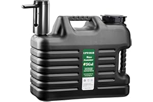 UPWOIGH Portable 5 Gallon (19L) Water Jug with Automatic Touch Control Pump,Truly No Leakage Water Containers with Spigot,Type-C Rechargeable Military Black Water Dispenser Gear for Outdoors Camping