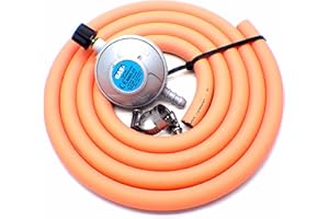 Huddersfield Gas Branded Camping gas Type 30Mbar Gas Regulator With 2M Hose + 2 Clips Fits 907 904 901