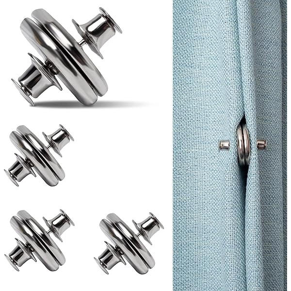 8 Pairs Strong Magnetic Curtain Clips - Heavy Duty Weights To Block Light For Indoor & Outdoor Curtains, Gazebos