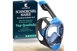 ‎KHROOM Khroom Schnorchelmaske Erwachsene & Kids ab 3 Jahre | CO2 sicher | Vollgesichtsmaske mit Easy-Breath System | Schnorchelset Alternative | Seaview Y Tauchmaske Schnorchelmaske Kinder