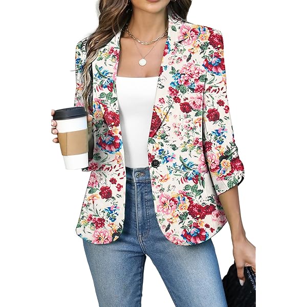 Floral Jackets For Women SHEIN LUNE Graphic Print Button Front