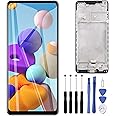 ZOETEC Screen Replacement for Samsung Galaxy A21s 6.5" SM-A217F, SM-A217M, SM-A217N LCD Display Touch Screen Digitizer Full Assembly with Frame, Repair Tool Set (Black with frame)