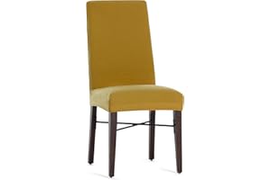 Eysa Pack de 2 Fundas bielásticas para Silla con Respaldo Color Mostaza diseño Harlem