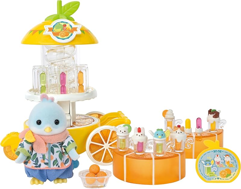 Sylvanian Families - 5861 Zitronenvogel Saftbar, Spielset mit Tierfigur und Zubehör, Tierfiguren, Vögel, Spielzeug für Kinder ab 3 Jahren