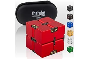 PILPOC theFube Fidget Toy - Premium Qualität Fidget Toys, Stresswürfel mit Exklusiver Schutzhülle, Anti-Stress Würfel , ADHS Spielzeug für Kinder und Erwachsene, Rot