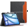 Dlveer Case for iPad Air 11 inch(2024) M2,Air 6th Generation and Air 5th/4th 10.9 inch(2022/2020) Soft Tpu Leather Cover with Pencil Holder,Multiple Angles,Auto Wakeup Function,Pocket