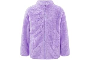 Zaldita Unisex barn, fleecejacka, kappa med dragkedja, plyschjacka, pojkar, flickor, långärmad, gosig jacka, vinterytterkläde