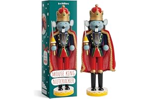 THE TWIDDLERS - Świąteczny dziadek do orzechów żołnierz 30 cm / 12 cali w świątecznych kolorach, szlachetne drewno sosnowe, tradycyjna klasyczna dekoracja drzewa z ruchomymi częściami