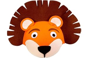 W WIDMANN MILANO Party Fashion - Sombrero de animal para niños, de fieltro, máscara, disfraz de animal, fiesta de cumpleaños infantil, carnaval