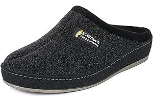 Schawos Filcowe kapcie dla mężczyzn, wysokiej jakości pantofle, Made in Germany, z anatomicznie ukształtowaną wkładką i aktywną amortyzacją pięty