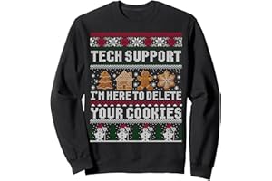 FUNNY CHRISTMAS TECH SUPPORT SHIRTS Lustiges Weihnachts-Tech-Support-Langarm Shirt, Computer-Programmierer, Geschenk Sweatshirt