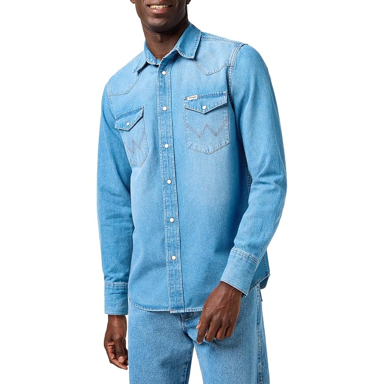 Wrangler Herren Langarm-Freizeithemd Aus 100% Baumwolle – Western-Shirt Im Regular Fit, Perfekt Für Alltag & Abenteuer