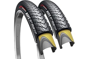 Fincci Coppia Pieghevole Copertoni 700x35c - Gravel Pneumaticos 28 x 1.5 con Protezione Antipuntura da 1 mm - per Ciclo Elettrica, Bicicletta da Città, Mountain Bike - Confezione da 2 gomme 37 - 622