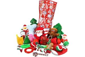 AGP ADVANCED GLOBAL PRODUCTIONS Christmas Dog Toy Bundle | Squeaky Chew Bones Balls Treats | Play Fetch | Suitable for Small-Large Dogs | 10pc Set