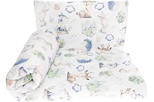 FRIVOLITY Baby's Comfort Bedding Set Duvet Cover (90 x 120 cm) + Pillowcase (40 x 60 cm), Hedgehogs