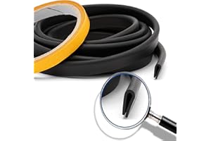 NTG-SOLUTIONS Profilo a U in gomma più nastro adesivo. Guarnizione a u per bordi con paracolpi portiere auto per massima protezione. Guarnizioni in gomma per metallo, legno, vetro e plastica. 3m L